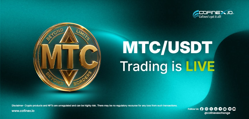 MTC/USDT trading is now live on Cofinex