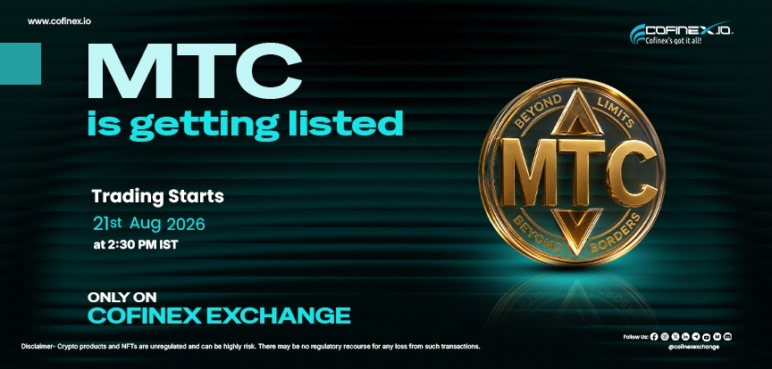MTC is Officially Listing on Cofinex Exchange